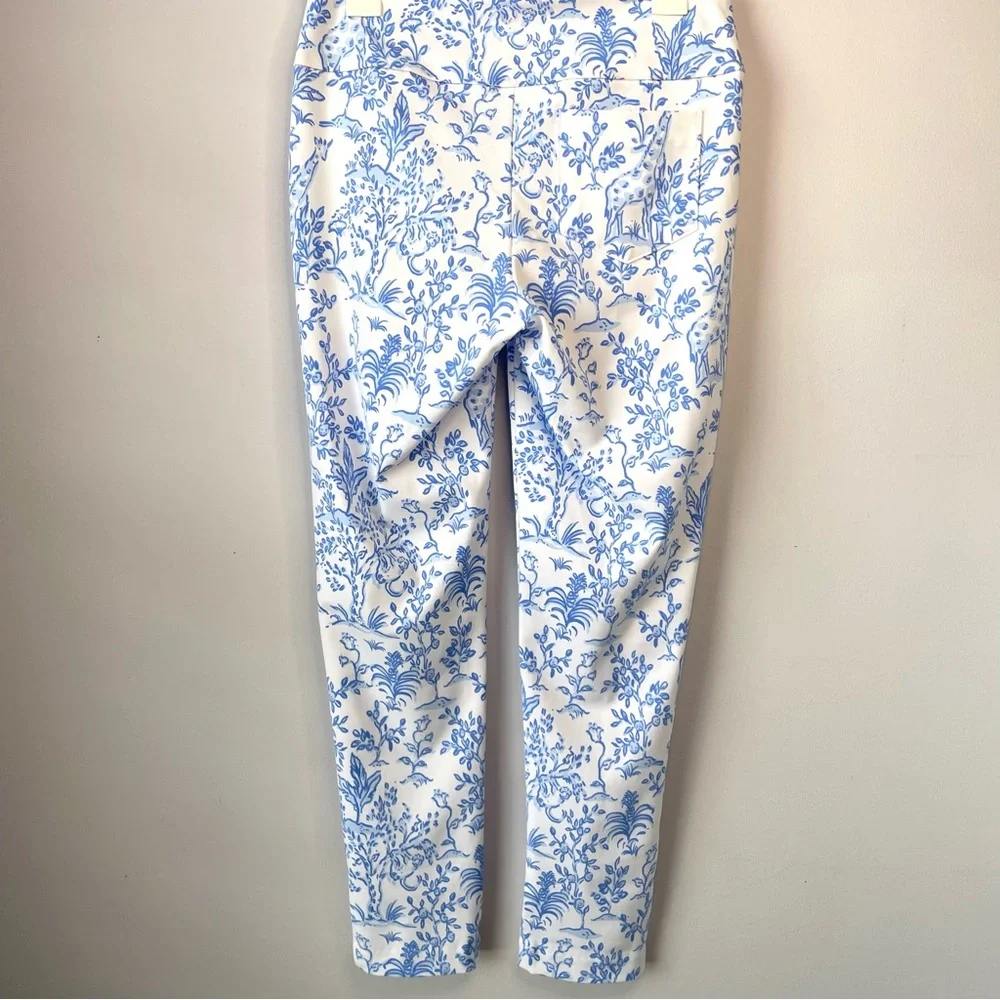 Lilly Pulitzer Luxletic Corso Pants Resort White Tall Tales Golf Athleisure Sz 4 - Picture 8 of 16